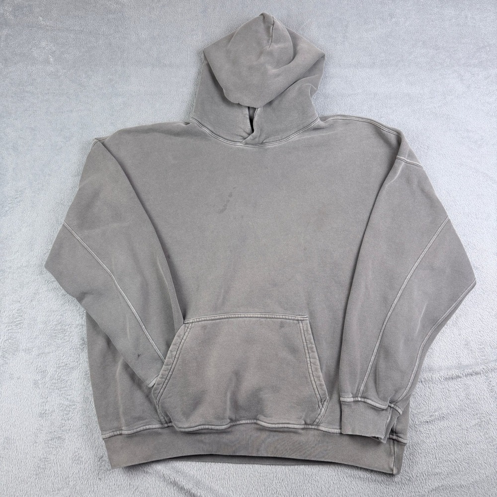 Abercrombie & Fitch Soft AF Essentials Hoodie Mens XL Grey Faded Relaxed Fit